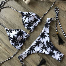 Swimwear Women Summer Thong Micro Bikini Set 2020 New Print Push Up Brazilian Bikini Bathing Suit String Sexy Swimsuit Monokini 2024 - buy cheap