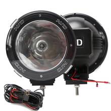 Holofote xenon para dirigir, 2 peças, 7 polegadas, 12v, 100w, hid, para offroad, caça, pesca, acampamento, iluminação de trabalho 2024 - compre barato