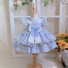 Spanish Baby Clothing Princess Children Birthday Eid Easter Party Ball Gown Lace Bow Stitching Cute Girl Lolita Dress A134 2024 - buy cheap