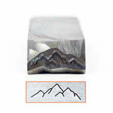Mountains Hill design stamp 6x20mm,RCIDOS DIY Bracelet/jewelry symbols steel stamp,HRC58-60 degree 2024 - buy cheap