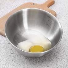 Tazón de huevo antideslizante de acero inoxidable 304 con boquilla de vertido, mezclar cuenco para ensaladas, cuencos de almacenamiento para hornear de cocina, vajilla 2024 - compra barato