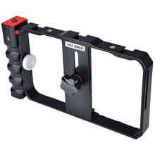 Yelangu pro smartphone vídeo rig filmmaking caso telefone vídeo estabilizador aperto de montagem para o iphone xs max xr x 8 plus samsung huawei 2024 - compre barato
