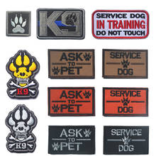 Bandana bordada para cachorros k9, emblema decorativo militar, aplique de costura, patches táticos 2024 - compre barato