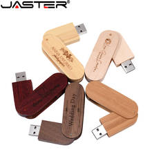 JASTER free LOGO walnut Wood USB + box pendrive 4GB 8GB 16GB 32GB 64GB 128GB USB 2.0 Flash Drive Memory stick photography gift 2024 - buy cheap