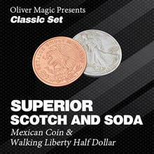 Superior Scotch and Soda Mexican Coin Magic Tricks Double Locking Coins Vanishing Magia Close Up Gimmick Illusion Prop Mentalism 2024 - buy cheap