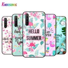 Funda de teléfono negra brillante para OPPO A5, A9, 2020, F7, Hello Summer, playa, mar, para OPPO Reno 2, Z, 2Z, 2F, 3, 4 Pro, 5G 2024 - compra barato