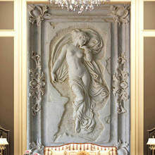 Пользовательские фото обои европейский стиль фигура статуя 3D рельефная Настенная картина Отель гостиная фон настенная бумага 3D домашний декор 2024 - купить недорого