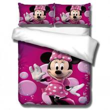 Conjunto de cama da disney, mickey mouse, conjunto de roupas de cama para adultos, crianças, queen, king size, tecidos para casa, 3 peças 2024 - compre barato