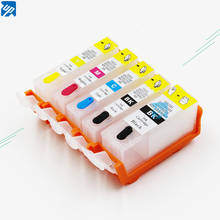 10 conjuntos de cartuchos de tinta recarregáveis strass com chip arc para impressora ip4810/ip4910/ix6510/mg5210/mg5310 2024 - compre barato