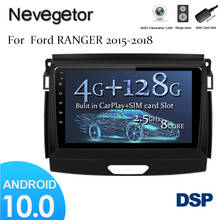 Radio Multimedia con GPS para coche, Radio con reproductor de vídeo, Android 10,0, 2 din, DVD, ocho núcleos, DSP, 4G, para Ford RANGER 2015-2018 2024 - compra barato