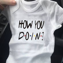 How You Doin Funny Letter Print Newborn Infant Baby Girl Clothing Cotton Rompers Short Sleeve Jumpsuit Body Baby Boy Bodysuit 2024 - buy cheap