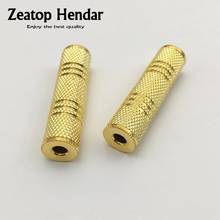10Pcs Brass 3.5 Plug 3.5mm Female to Female F/F Audio Adapter Coupler Metal Gold Plated Connector 2024 - buy cheap