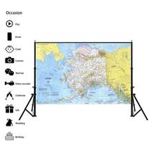 The World Map 84*59cm Foldable No-fading Alaska United States (1975) Map Non Woven Spray Map For Culture And Education 2024 - buy cheap