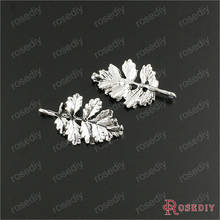Pingentes de folha pinnate de liga de prata 31*18mm, conjunto de joias para diy com 20 peças (jm7837) 2024 - compre barato