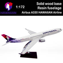 40 cm 1:172 escala airbus hawaiian airlines a330 avião aviação modelo resina avião avião collectible adulto brinquedos airliner presente 2024 - compre barato