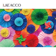 Laeacco-paraguas de papel colorido para decoración de fiesta en casa, póster, fondo fotográfico para estudio fotográfico 2024 - compra barato