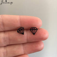 Jisensp Korean Fashion Geometric Earrings for Women Minimalist Jewelry Hollow Stainless Steel Triangle Stud Earrings 2019 Brinco 2024 - buy cheap