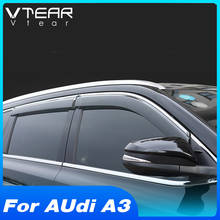 Vtear для Audi A3, аксессуары для автомобиля, защита от дождя, окно, козырек, дефлекторы, тент, отделка, внешняя, авто-Стайлинг, защита от солнца, дождь, украшение 2024 - купить недорого