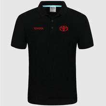 Высокое качество, Логотип TOYOTA Polo, Классическая брендовая мужская рубашка поло, мужская повседневная однотонная хлопковая рубашка поло с коротким рукавом 2024 - купить недорого