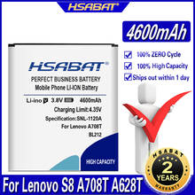 Hsabat bl212 bateria de 4600mah, para uso em lenovo s8 a708t a628t a620t a780e a688t s898t + baterias 2024 - compre barato