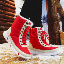 2019 Winter Waterproof Snow Men Boots Shoes With Fur Plush Warm Male Casual Women Mid-Calf Boot Sneakers Unisex YYJ107 2024 - buy cheap