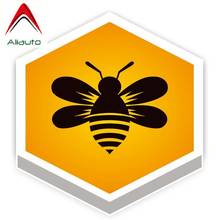 Aliauto Funny Car Sticker Honey Bee Lcon Personality Decal Accessories PVC for Volkswagen Polo Ford BMW Audi Toyota,14cm*13cm 2024 - buy cheap