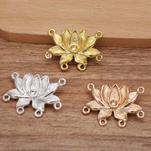 20Pcs 30*23mm Metal Flower Connector Hair accessories Handmade Jewelry Making Accessories 2024 - buy cheap