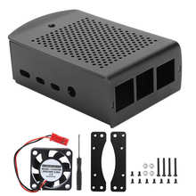 Demo Board Accessories Aluminum Alloy Protective Case Cover Enclosure with Cooling Fan for Raspberry Pi 4B raspberry pi 2024 - buy cheap