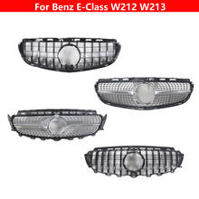 For Mercedes-Benz E-Class W212 W213 Auto Center Grill Car Styling Middle Grille ABS Plastic Silver Black Front Bumper 2024 - buy cheap