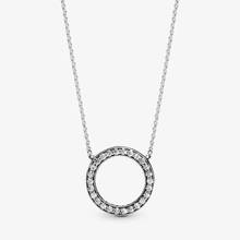 Женское ожерелье из серебра 925 пробы с фианитом 2024 - купить недорого