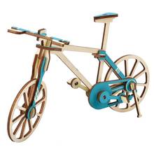 DIY Small Bicycle 3D Wooden Puzzle Toy for Children Educational Learning Handmade Woodcraft Assembly Kit Jigsaw Toy 2024 - buy cheap