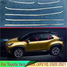 Para toyota yaris cruz (xp210) 2020 2021 acessórios do carro de aço inoxidável janela decore tira da guarnição 2024 - compre barato