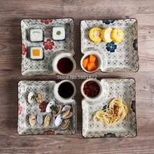 Ceramic Dish Dumplings Bowl Sushi Plate with Sauce Dish Kitchen Tableware Dinner Plates Dessert Cake Fruit Plate Tray 2024 - buy cheap