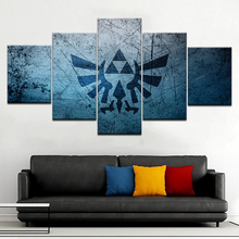 Без рамки холст 5 Панель логотип Zelda геймера аниме Wall Art Плакаты фотографии Картины домашний Декор Аксессуары Гостиная украшения 2024 - купить недорого