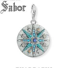 Colgante Vintage de estrella azul para mujer y hombre, accesorios de joyería, chapado en plata, regalo de joyería, thomas 2024 - compra barato