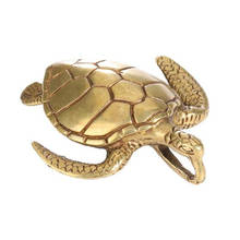 3D Brass Sea Turtle Casting Statue Mini Animal Metal Figurine Home Decor Desktop Crafts Sculpture Decoration Pendants Gifts 2024 - buy cheap