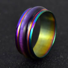 Colorful Stainless Mood Ring 6mm Wide Smart Gift Women Men Couples Rings Tone Fine Jewelr Jewelry Wholesale 2024 - buy cheap