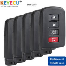 KEYECU 5PCS Smart Keyless Remote Car Key Shell Case Cover for Toyota Highlander RAV4 2013 2014 2015 2016 2017 2019, Fob 4 Button 2024 - buy cheap