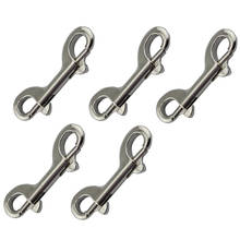 5PCS 100mm 316 Stainless Seel Double Ended Snap Hook For Dog Leash Key Chain Marine Diving Double Snap Hook 2024 - buy cheap