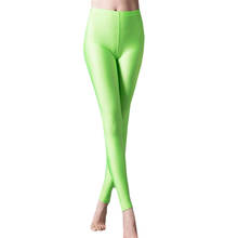 Ygyeeg nova primavera sólido doces neon leggings para mulher alta esticada calças femininas roupas menina poliéster tornozelo-comprimento inferior 2024 - compre barato