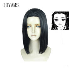 Anime Demon Slayer Kimetsu No Yaiba Ubuyashiki Kagaya Cosplay Wig Halloween Black Heat Resistant Synthetic Hair Wig+ Wig Cap 2024 - buy cheap