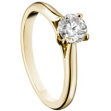 18K Au750 Yellow Gold Ring Women Wedding Anniversary Engagement Party Ring Round Moissanite Diamond Elegant Romantic Trendy Cute 2024 - buy cheap