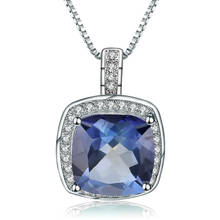 Jóia ballet 925 prata esterlina almofada 3.66ct natural iolite azul mystic quartzo colares & pingentes para mulheres jóias finas 2024 - compre barato