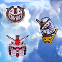 Gundam RX 78 head Brooch Anime Robot Aesthetic Badge Mobile Suit Gundam Wing enamel pin 2024 - buy cheap