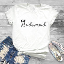 2019 Bride T-Shirt Cute Mouse Bridesmaid Shirt Women Bachelorette Party Shirts Bride To Be Bridesmaid Gift Party Shirts 2024 - buy cheap