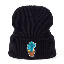 Sombrero de invierno de algodón para hombre y mujer, gorro cálido de estilo hip hop, de empalme de cactus, para esquí, 100% 2024 - compra barato