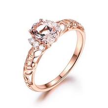 Anéis de cristal zircônio para mulheres, joia feminina luxo champanhe ouro rosa estética festa zircônio cúbico presentes 2021 2024 - compre barato