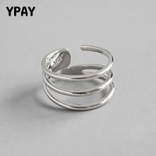 YPAY-100% de Plata de Ley 925 auténtica para mujer, anillos multicapa de tres capas, joyería fina para fiesta, novedad de 2019, YMR701 2024 - compra barato