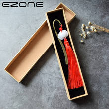 EZONE 1 шт. Классическая Подвеска в китайском стиле, металлическая Закладка, тонкая резьба, красочная кисточка, Винтажная закладка, школьные и офисные принадлежности 2024 - купить недорого