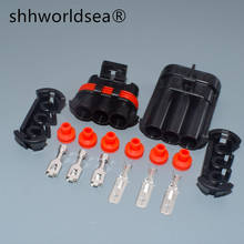 Shhworldsea 3 pinos maneira masculina fêmea para buick ventilador plug auto cooler ventilador conector macho fêmea soquete 12124686 12124685 2024 - compre barato